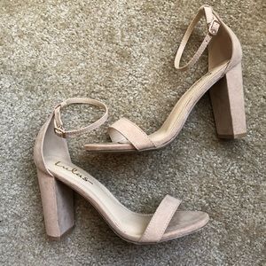 Lulus Taylor Natural Suede Angel Block Heel
